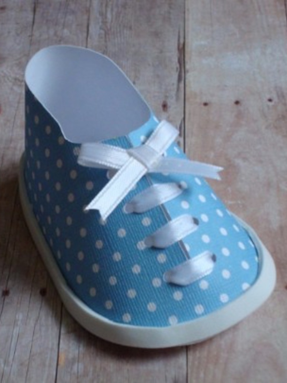 BABY BOY SHOE FAVOR CARD STOCK HANDMADE BABY SHOWER BIRTHDAY BAPTISM CELEBRATION